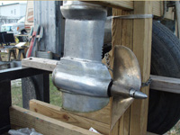 zero-rake Baumann cleaver on a 1935-era Walker-Baumann tractor gearcase